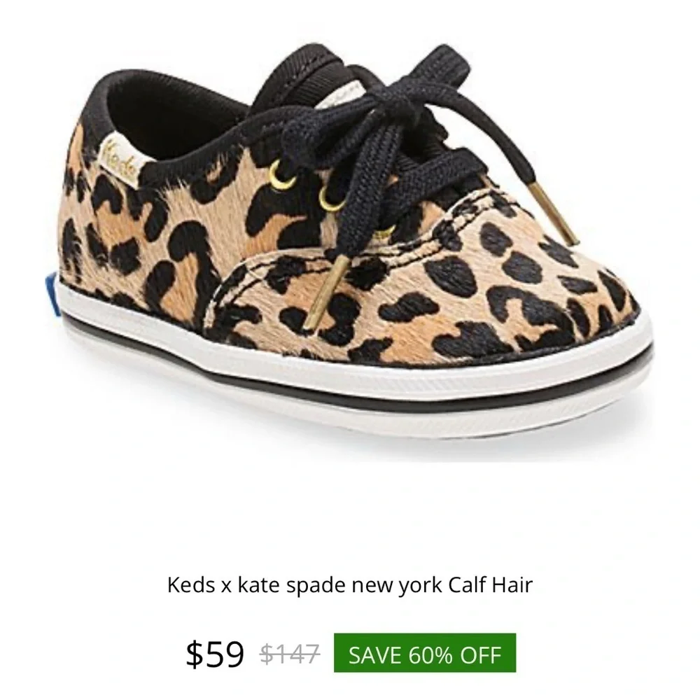 Keds Kids X Kate Spade New York Champion Leopard Toddler Sneakers